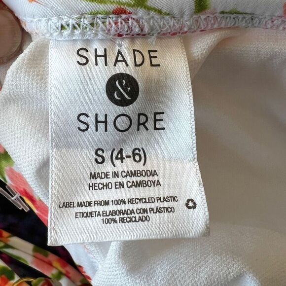 Shade & Shore Bikini Top Feminine Floral White Pink Yellow Size Small New With T - Picture 7 of 11